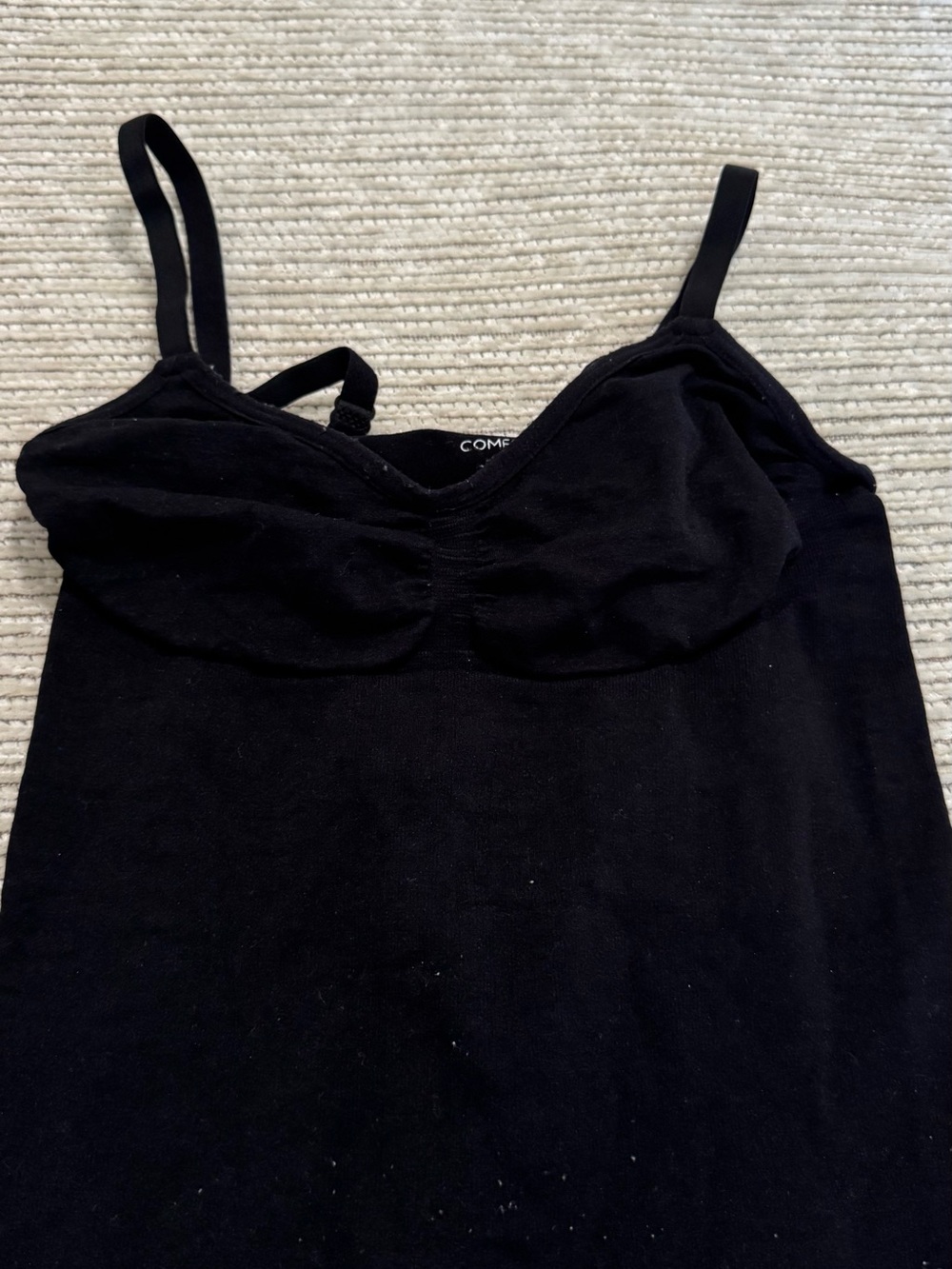Black Spaghetti Strap Bustier Tank
